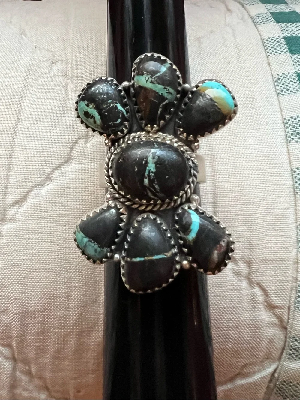 Sterling blackjack cluster ring